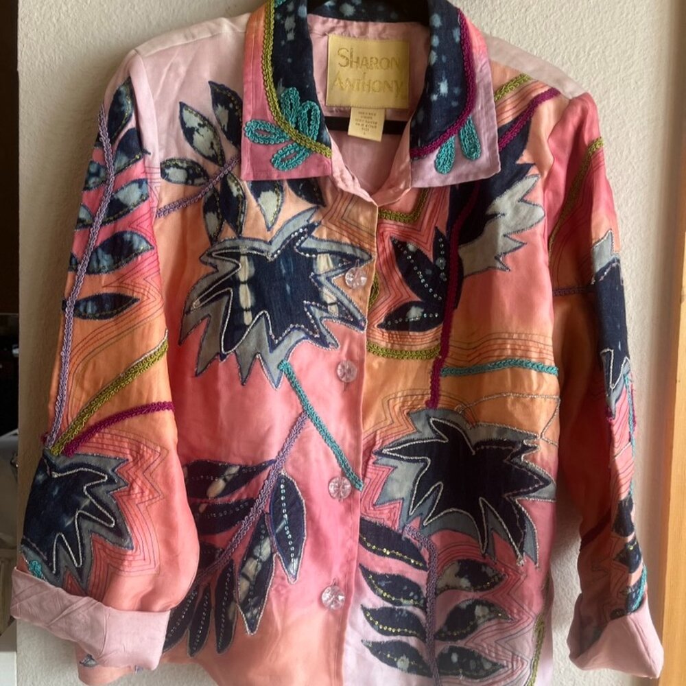 Patchwork Silk Jacket - image 5